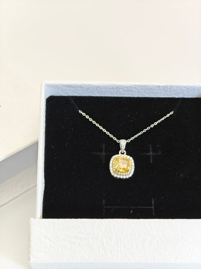 Fairy Tale Gate Moissanite Necklace – 1 Carat, 925 Silver Platinum Plated