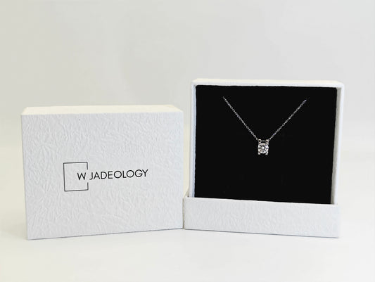 Radiant Solitaire Moissanite Necklace – 1 Carat, 925 Silver Platinum Plated&nbsp;