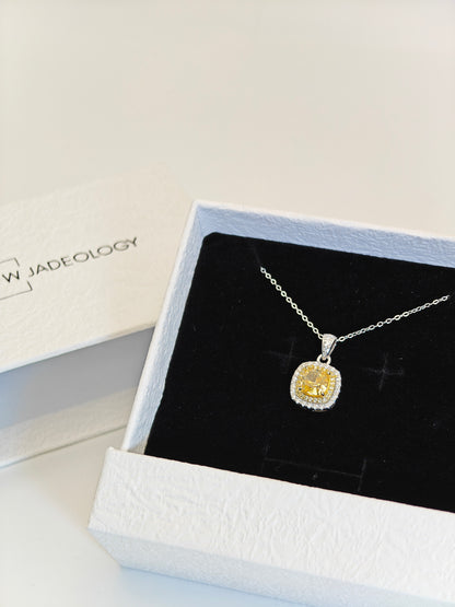 Fairy Tale Gate Moissanite Necklace – 1 Carat, 925 Silver Platinum Plated