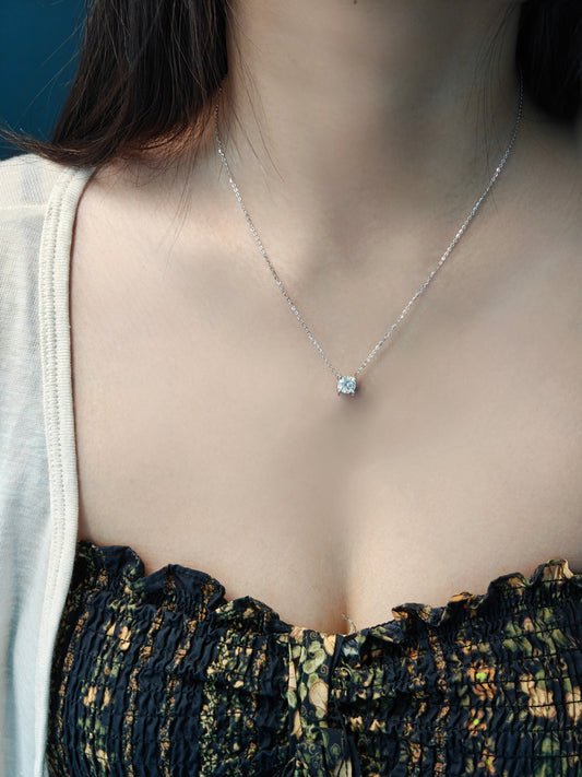 Moissanite Platinum Glow Necklace