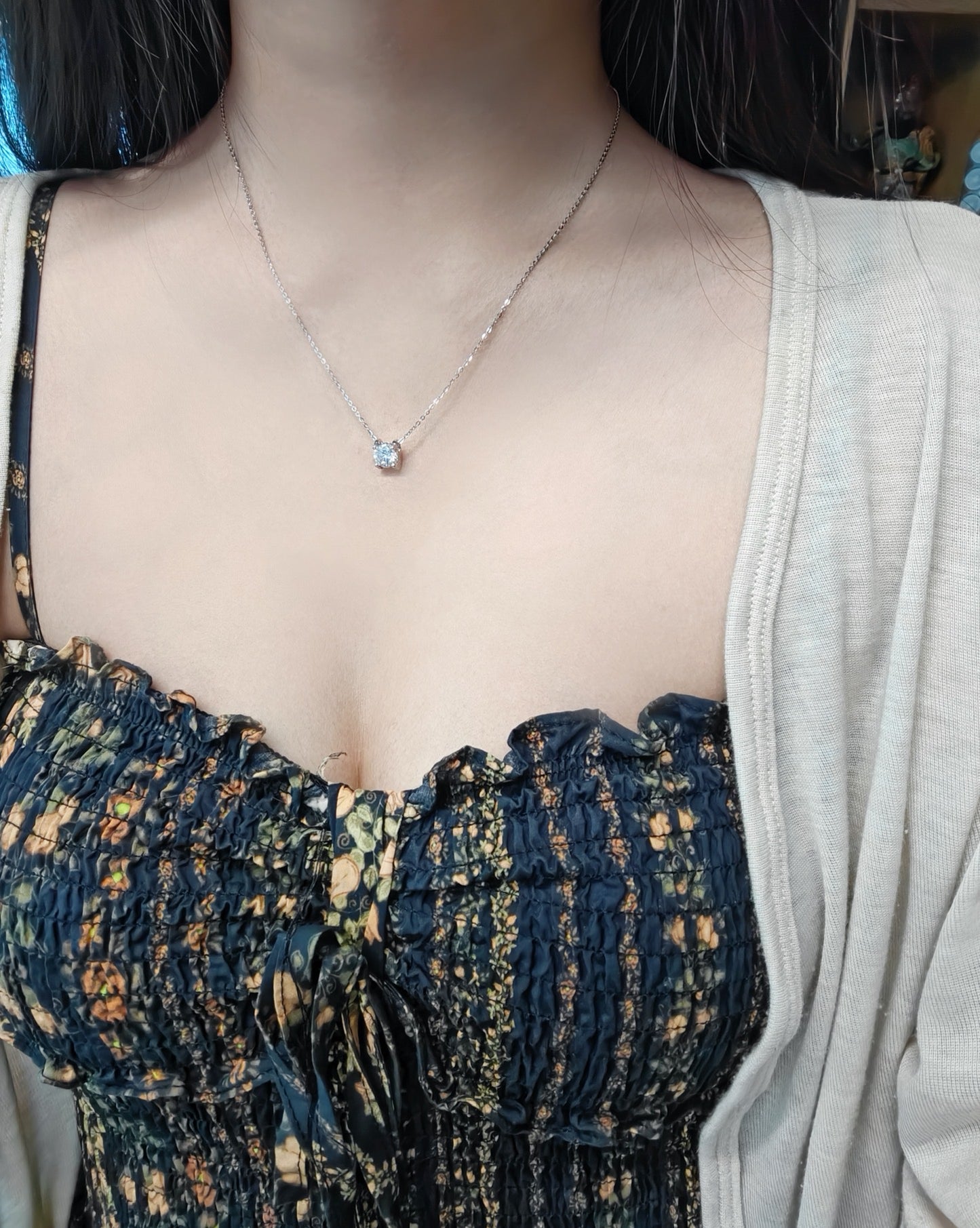 Moissanite Platinum Glow Necklace